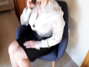 Princess Leia Stepmom Conference Call Facial Blast 💦👄